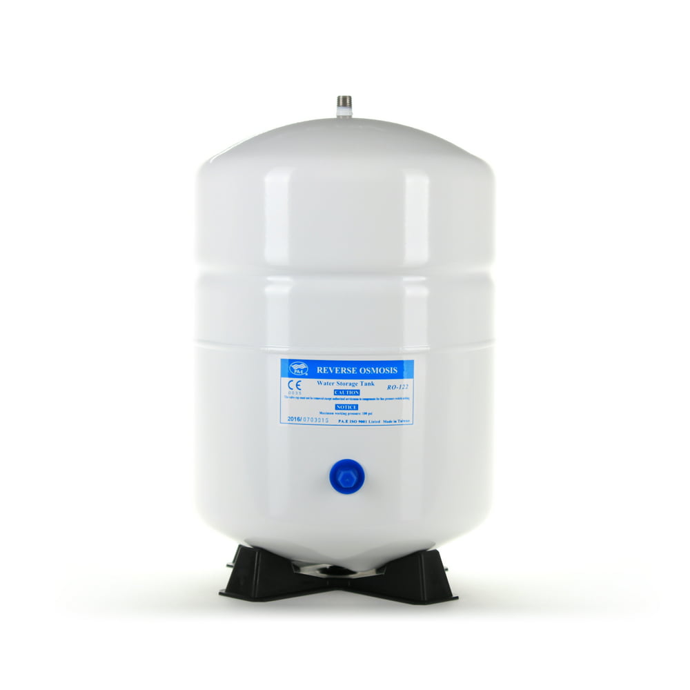 RO122W14 Hydronix 3.2 Gallon Stainless Steel Reverse Osmosis Storage Water Tank, Small Size