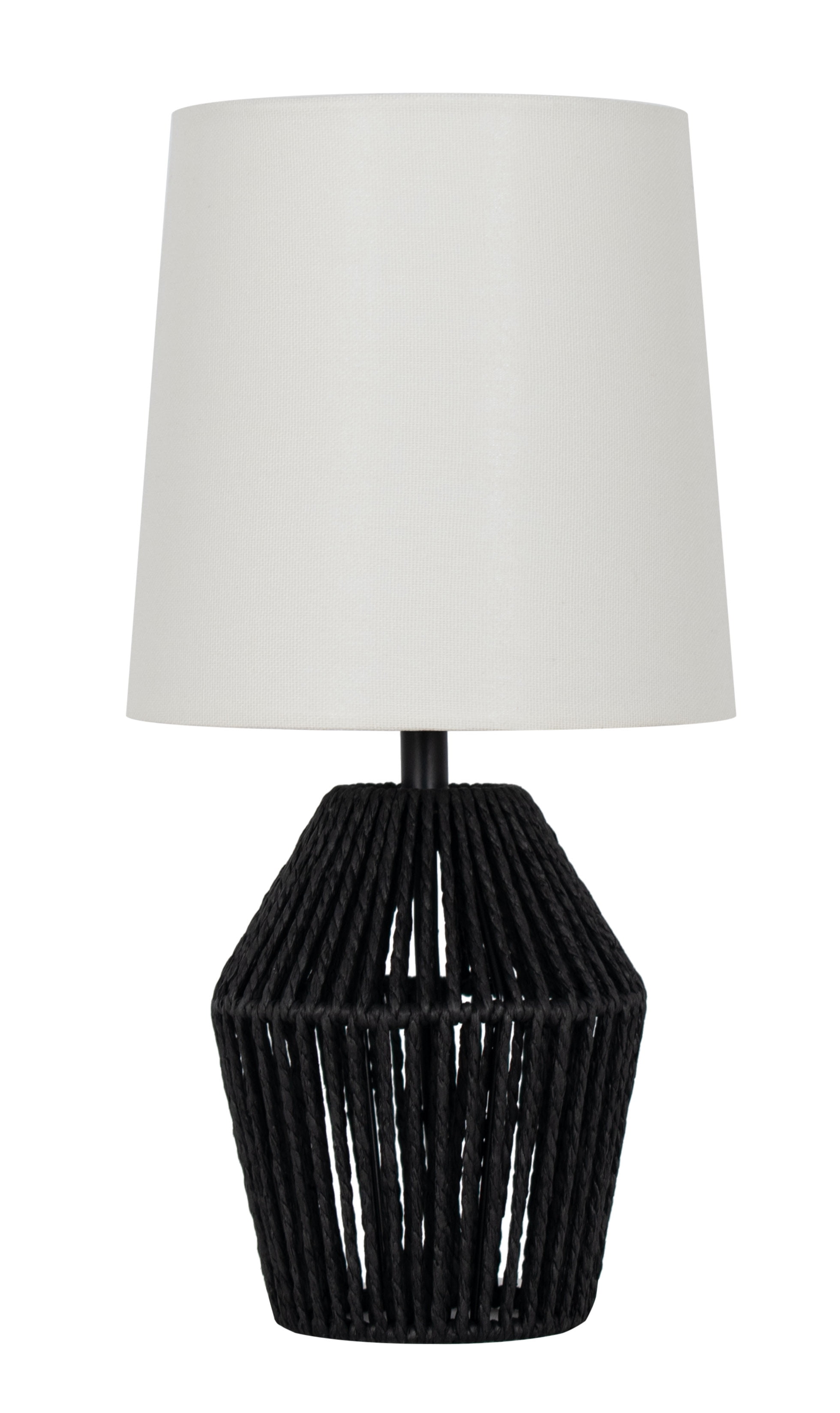 Cooper Ridge 17" White Birdcage Lamp with Pink and White Shade
