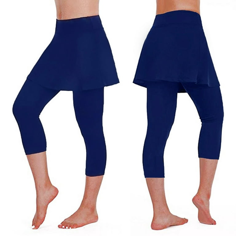 Hanerdun Women Bootcut Yoga Pants with Pockets Female High Waist Bootleg  Trousers Workout Activewear Navy Blue M 