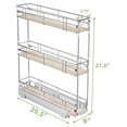 3Tier Pull Out Organizer Spice Rack for Narrow 6" W x