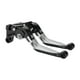thumbnail image 1 of Palancas de freno y embrague cortas y largas para Yamaha MT-07 14-22, palanca de freno ajustable de motocicleta, aleación de aluminio, cabeza negra, mango tono plateado, 1 of 1