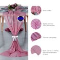 thumbnail image 6 of MDS pack of 15 Wedding 29 x 120 inches Sheer chiffon Table Runner for Rustic Boho Wedding Banquet Decor for 10Ft Table Runners - mauva, 6 of 6