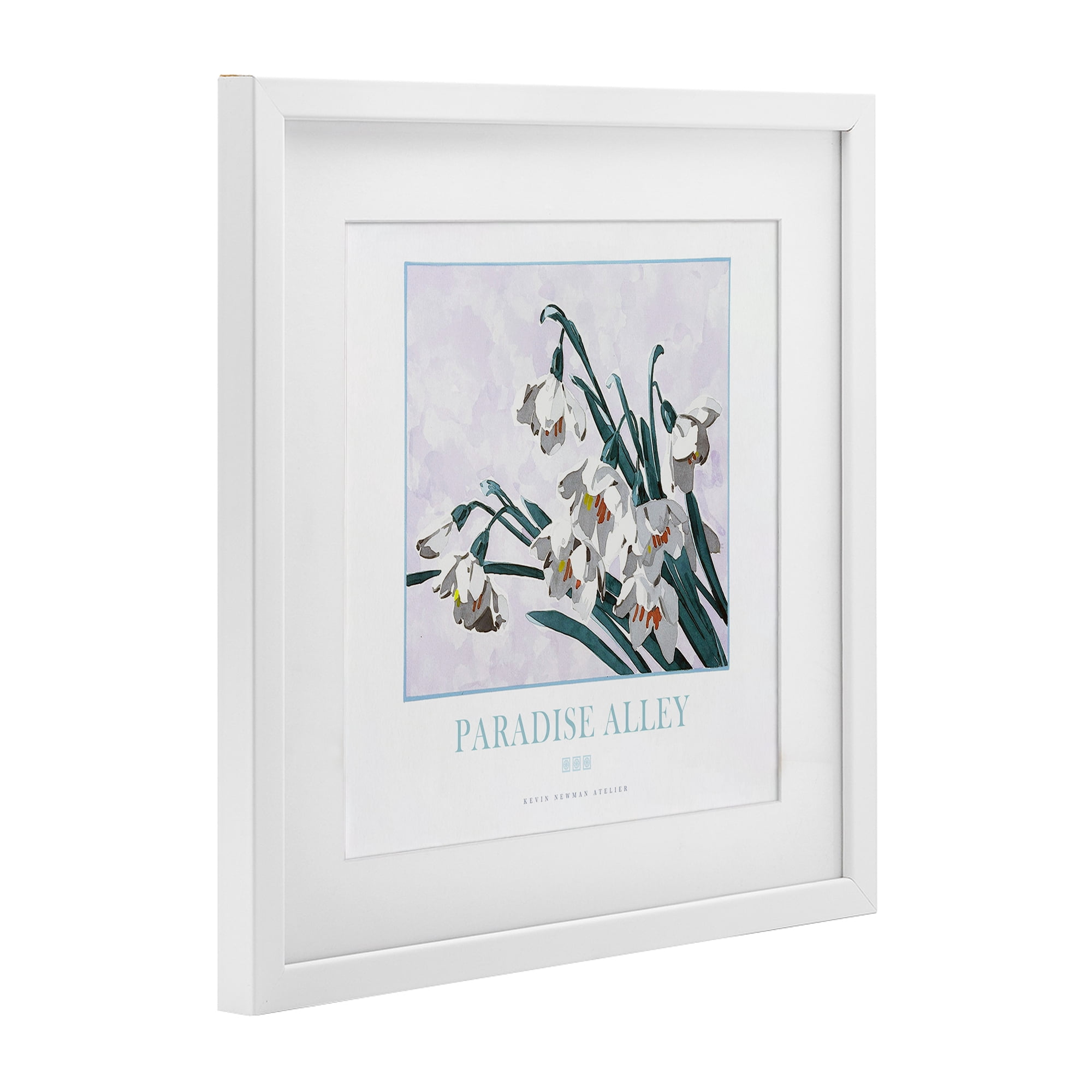 Stupell Industries Paradise Alley White Spring Blooms White Framed Print Under Glass, design by Jadei Graphics