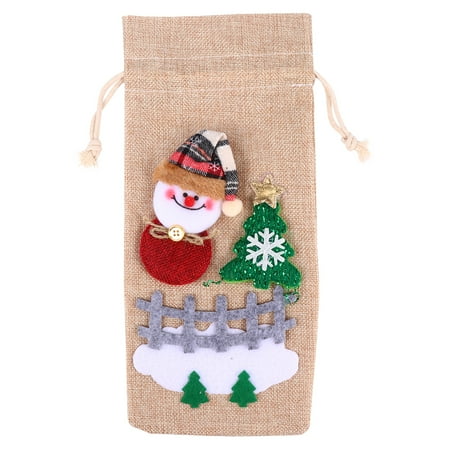 

OUNONA 1PC Wine Bottle Bag Christmas Decoration Table Decoration Wine Bottle Pouch