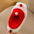 thumbnail image 6 of Santa Christmas Children Slippers Winter Cartoon Non Slip Boys Girls Slippers Plush Warm Soft Bottom Kids Mum Home Shoes (Gray,30-31(insole 19.5cm)), 6 of 7