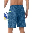 thumbnail image 2 of APTRO Mens Swim Trunks 9'' With Pockets Quick Dry Swim Shorts Board Shorts Bathing Suit Swimsuit Summer Beach Shorts Geometric Pattern Dark Blue L, 2 of 6