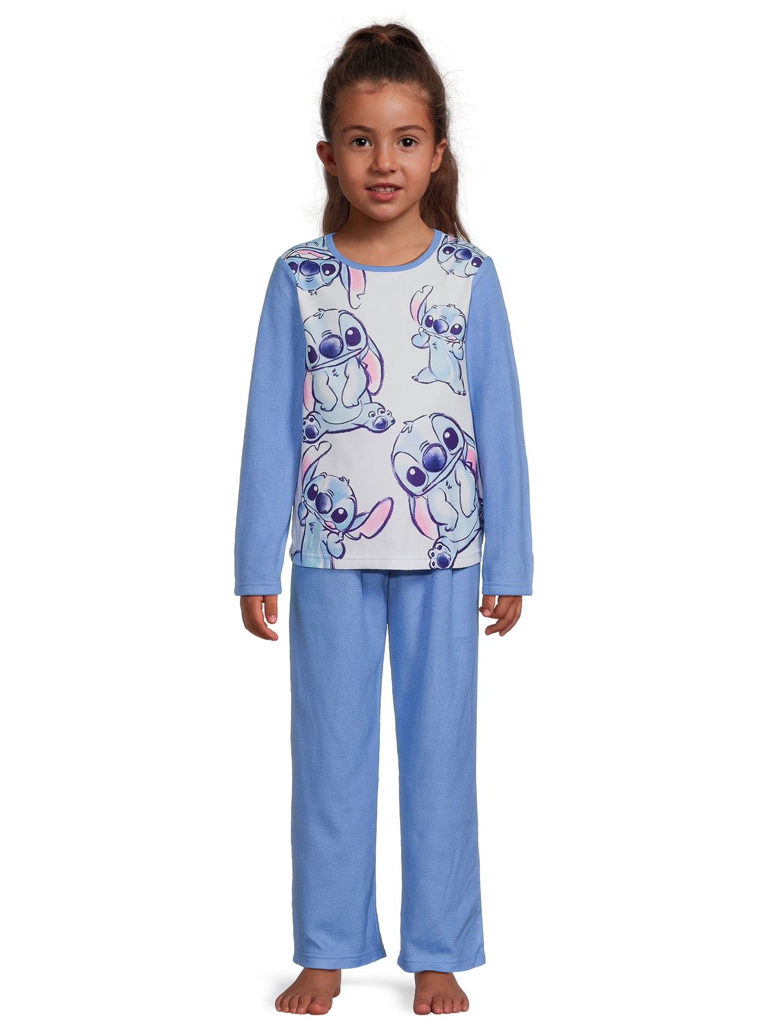 Girls Licensed Character Long Sleeve Top and Pants Sleep Set,  2-Piece, Sizes 4-12