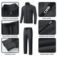 thumbnail image 5 of Satankud Men's Tracksuits 2 Pieces Set Long Sleeve Causal Full Zip Hiking Jogging Gym Sports Sweatsuit for Men 2 Piece Outfits Dark Gray XL, 5 of 8