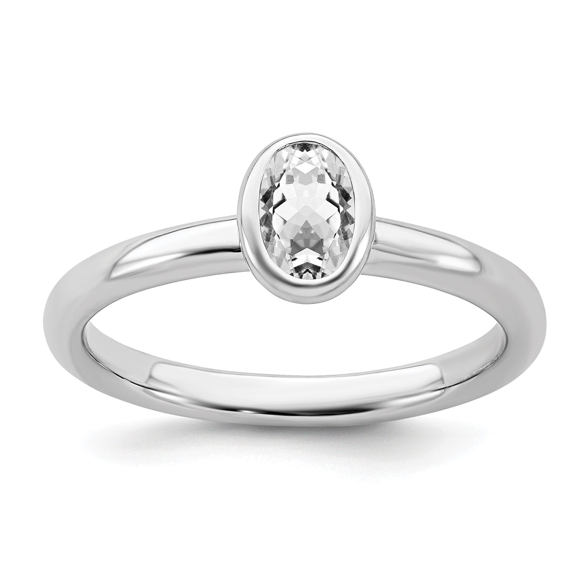 Sterling Silver Stackable Expressions White Topaz Ring Sterling Silver Stackable Expressions White Topaz Ring