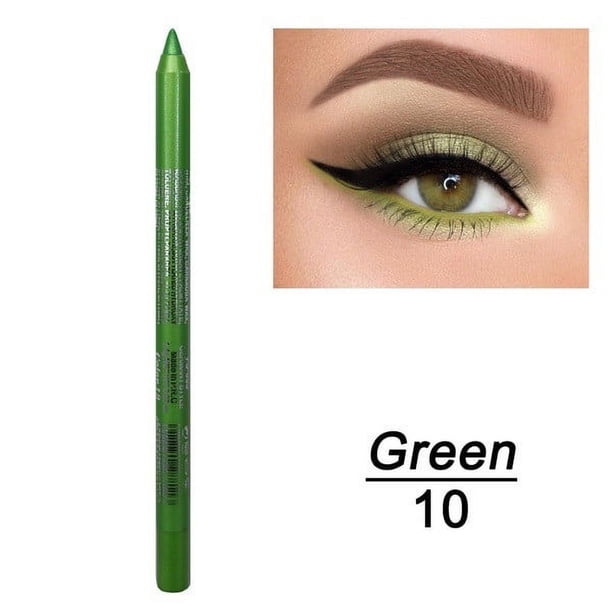 Delineador de ojos pluma brillo delineador de ojos lápiz delineadores de ojos para mujeres impermeable coloreado