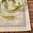 thumbnail image 5 of Safavieh Courtyard Elija Botanical Indoor/Outdoor Area Rug, Natural/Blue, 4' x 5'7", 5 of 10