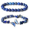 thumbnail image 4 of Stylish Crystal Beaded for Women with Natural Gemstones and Butterfly Accent Creative Wristband Jewelry, 4 of 8