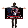 thumbnail image 1 of Trump Pancarta Impresa Poliéster EE. UU. Sigue Luchando 150x90cm, 1 of 9