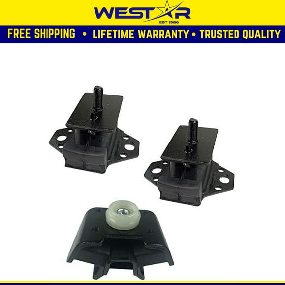 Fits 2005-2015 Toyota Tacoma 2.7L RWD Motor & Transmission Mount Set 3pc : A4272, A4272, A4275