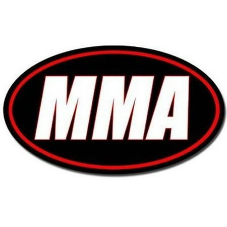 - 3x5 inch Oval MMA Sticker -mixed martial arts fight fighting octagon tap out ufc