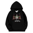 thumbnail image 3 of Sudadera con capucha para niñas y niños, sudadera de manga larga con cuello redondo y estampado de moda, jersey con bolsillo, sudadera de poliéster para niñas, 3 of 8