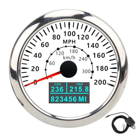 GPS Odometer,85mm GPS Speedometer 0‑200MPH GPS Speedometer Speedometer Exceptional Craftsmanship