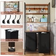 thumbnail image 4 of Eleanor Grace 4 Tiers Laundry Hamper with Shelf and Hooks, Tall Laundry Basket Sorter with 2 Removable Bags, Double Clothes Hampers Organizers for Bathroom Bedroom, 4 of 9