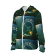 thumbnail image 3 of Goofa Jelly Fish Printed Women's UPF 50+ Sun Protection Hoodie Jacket Lightweight Long Sleeve Sun Shirt for Women with Pocket Hiking Outdoor-XX-Large, 3 of 9