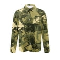 thumbnail image 4 of SSAAVKUY Deals Mens Long Sleeve Wrinkle Free Shirts Button Down Casual Stretch Dress Shirt Camouflage Printed Regular Fit Hipster Business Tops Camouflage 10, 4 of 5