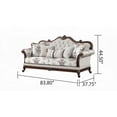 thumbnail image 3 of Gloria Traditional Style 2PC Living Room Set with Button Tufting | Ivory, 3 of 7