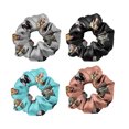 thumbnail image 2 of WIRESTER Set of 4pcs Scrunchies Hair Ties Headband Accessory - Cat Funny Faces (Gray/Black/Teal/Peach), 2 of 7