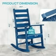 thumbnail image 3 of FODINGHILL Outdoor Rocking Chair Set of 2,HDPE All Weather Patio Rocker for Porch,Garden,Balcony,Blue, 3 of 9