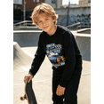 thumbnail image 4 of PureChapter 4 Pack Boys T Shirts Mixed Graphic Long Sleeve Crew Neck T-Shirts for 7-15 Years, 4 of 7
