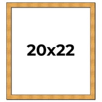 20x22 Frame Gold Rustic Solid Wood Picture Frame | 1.25 Inch Wide Moulding | Rustique Gold
