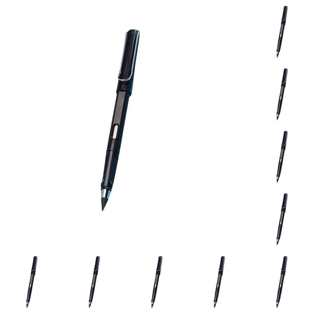 Kearding Lápiz de escritura Sin tinta Novedad Duradero Tecnología ilimitada Pluma Pintura Herramienta de papelería mágica Niños Estudiantes Negro 10piezas