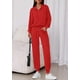 thumbnail image 2 of Conjunto Deportivo PRETTYGARDEN Mujer Otoño 2 Piezas Rojo XL, 2 of 8