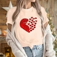 thumbnail image 6 of Otvok Womens Valentines T-Shirt Casual Round Neck Short-Sleeved Tops for Summer, 6 of 6