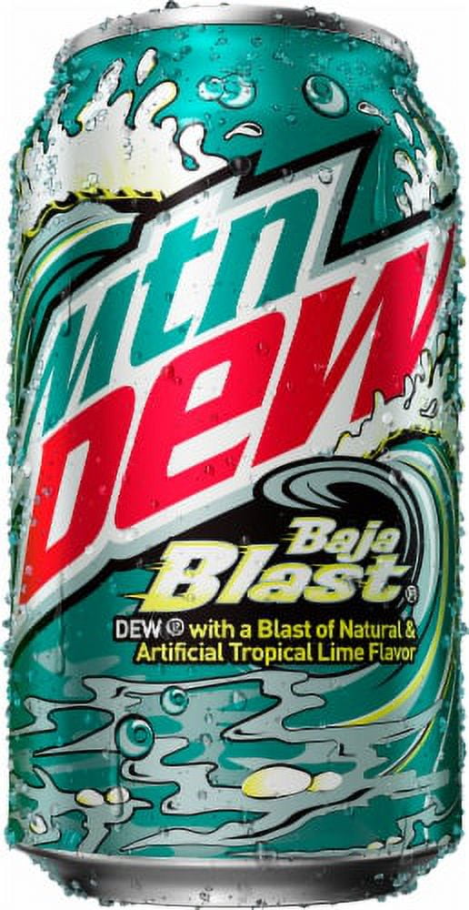 2X - Mountain Dew Baja Blast Soda Cans-12 pk / 12 oz