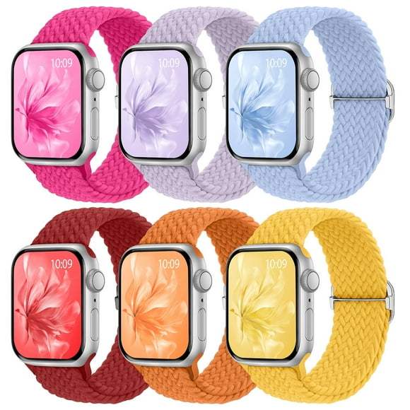 Bandas elásticas trenzadas compatibles con Apple Watch de 38 a 49 mm