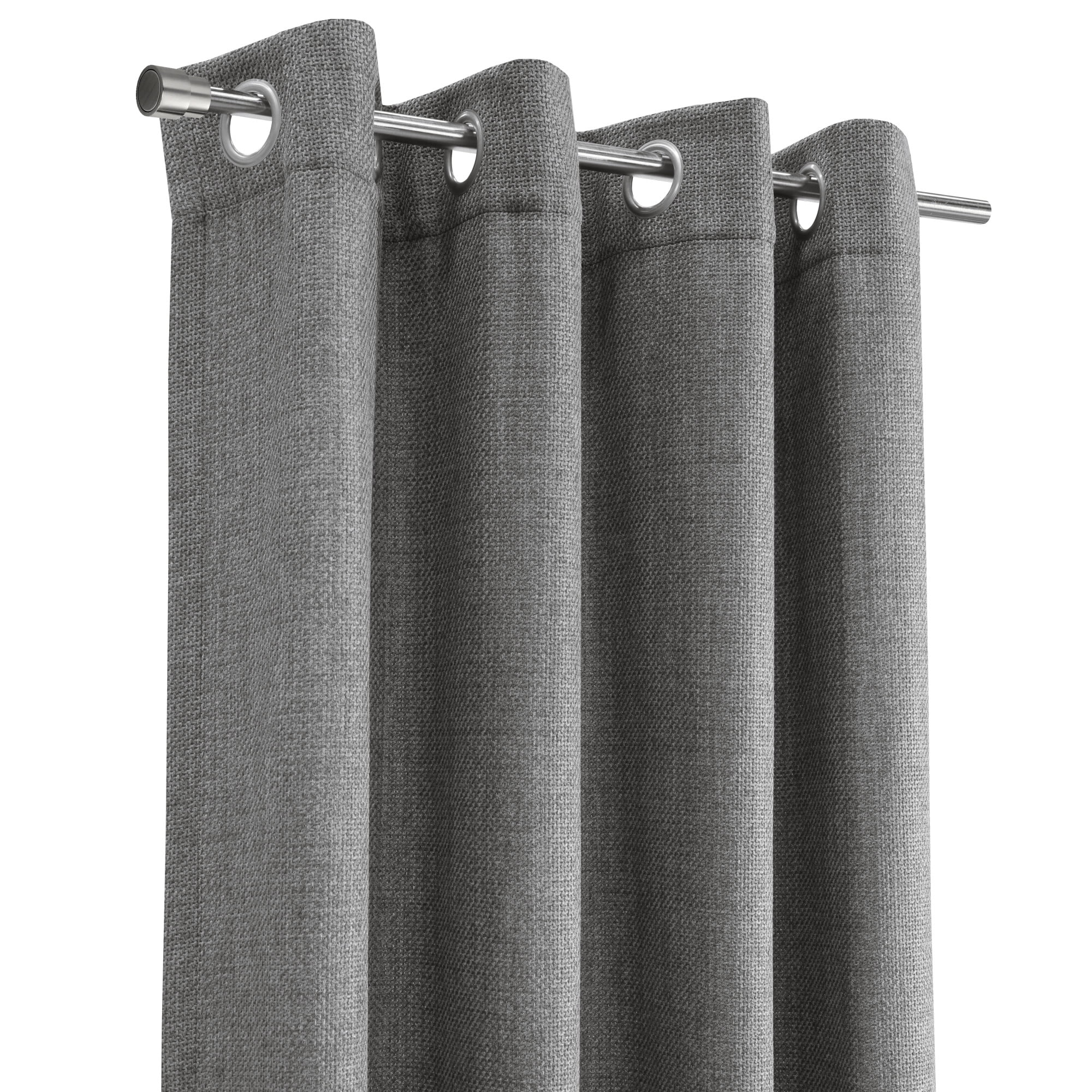 Loft Living Sanaa Light Filtering Grommet Indoor Curtain 52 x 63 in Grey