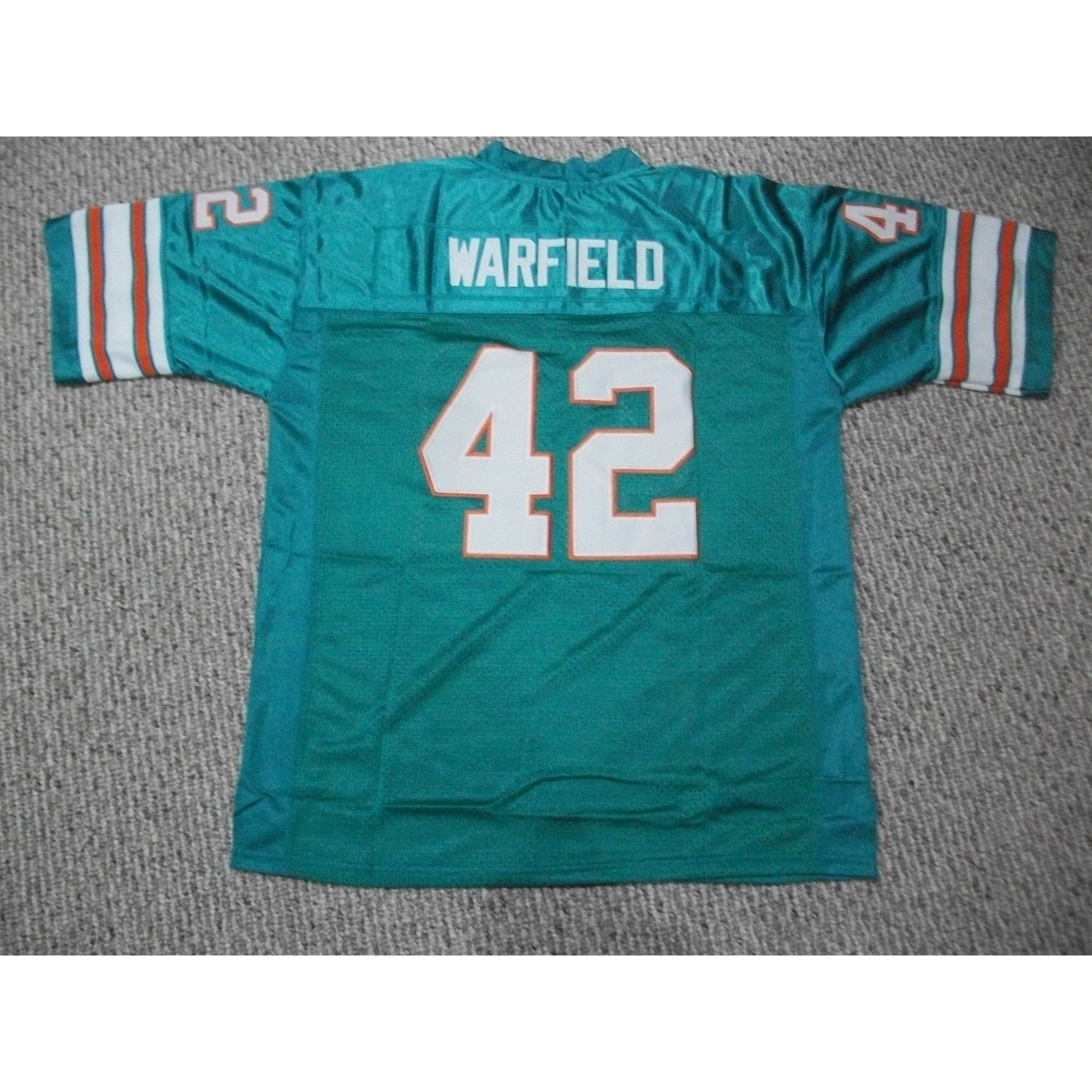 Jerseyrama Paul Warfield Jersey #42 Miami Unsigned Custom Stitched Teal Football New No Brands/Logos Sizes S-3xl, Size: Small