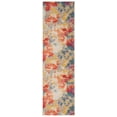 thumbnail image 2 of SAFAVIEH Phoenix Seamus Colorful Abstract Runner Rug, Blue/Orange, 2'3" x 8', 2 of 7