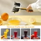 thumbnail image 2 of Exprimidor manual de mano de metal de acero inoxidable, exprimidor de prensa en frío para frutas jugosas suaves como limas, limones, mandarinas, cítricos, naranjas, uvas y pomelos., 2 of 3