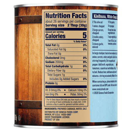 Libby's Crispy Sauerkraut, 27 oz Jumbo Can