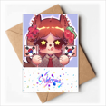 thumbnail image 1 of Squirrel Korea Flag Hibiscus Flower Welcome Back Greeting Cards Envelopes Blank, 1 of 3