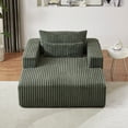 thumbnail image 3 of No Assembly Corduroy Sponge Chair - 75-inch Fluffy Lounge For Living Room, Pillow, Army Bedroom Indoor Use, Room, 3 of 6