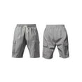 thumbnail image 6 of Cargo Shorts for Men Trendy Drawstring Elastic Waist Casual Shorts with Multi Pockets Workout Sport Outdoor Grey M, 6 of 7