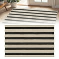 thumbnail image 2 of Beige and Black Striped Outdoor Rug -Non-Slip Front Door Mat Outside Entrance Washable Doormat Indoor Outdoor Entry Rug Small Layered Rugs for Entryway Kitchen Front Porch Decor, 2 of 7