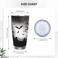 thumbnail image 4 of Easygdp Happy Halloween 1 20oz Stainless Steel Vacuum Insulated Double Wall Travel Tumbler, Durable Insulated Coffee Mug with Spillproof Lid-Straw Three-piece Set, 4 of 8