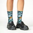 thumbnail image 4 of Fuzoiu Colorful Fishing Baits Print Kids Socks For Boys Girls,Grip Crew Socks with Non Slip,Lightweight Stretch Crew Socks,Toddlers Crew Boot Socks, 4 of 5