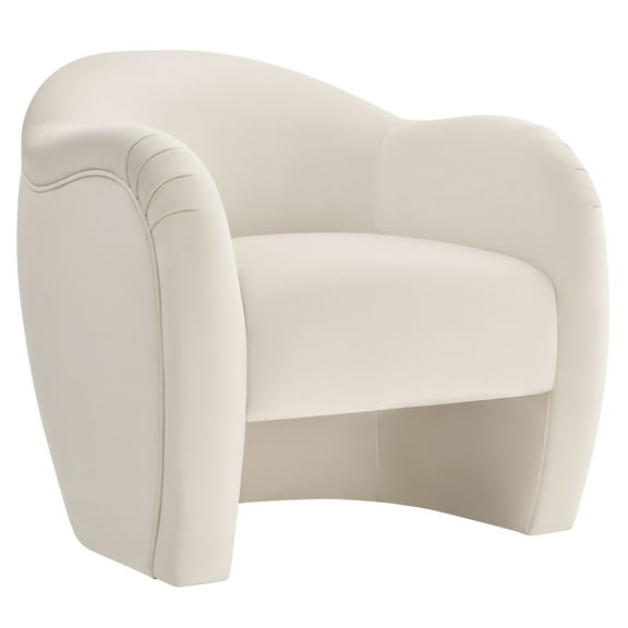 Accent Chair, White, Velvet, Living Room Lounge Cafe Lobby Hospitality Restaurant, Modern Contemporary, HB37544