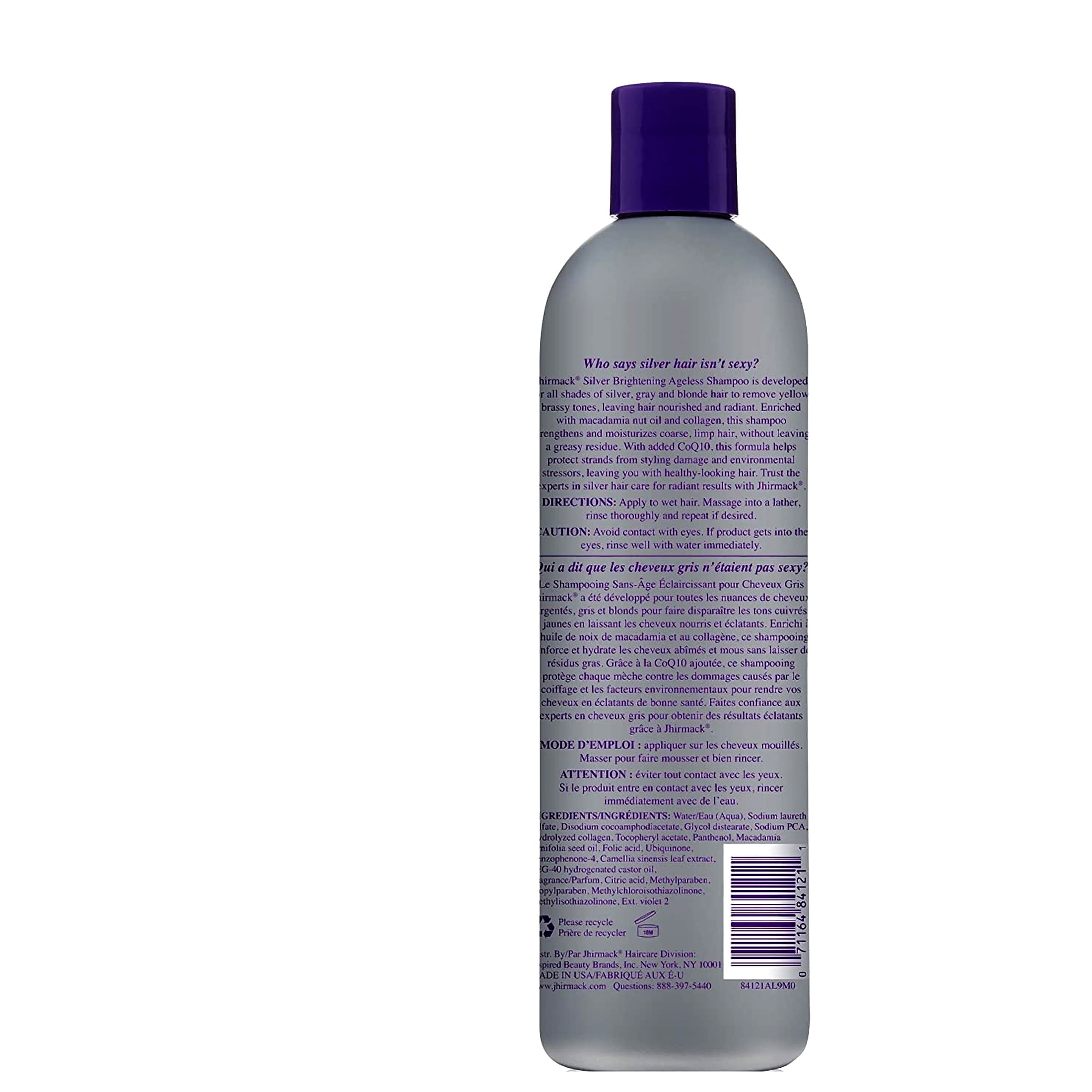 Jhirmack Silver Brightening Ageless Shampoo 12 oz (Pack of 3)