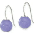 thumbnail image 2 of Sterling Silver Polished 10Mm Periwinkle Jade Dangle Earrings (Width 10) (Length 22) - Jbsp, 2 of 5