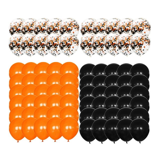 Halloween Party Decorations Halloween and Orange Confetti Balloons Chain Arch Set Ghost Festival Party Scene Layout Balloon Arch Kit