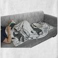 thumbnail image 5 of Sports Soft Flannel Fleece Throw Blanket, Vintage Baseball and Softball with Championship Winner Victory Theme, Cozy Plush for Indoor and Outdoor Use, 70" x 90", Charcoal Grey White, by Ambesonne, 5 of 5